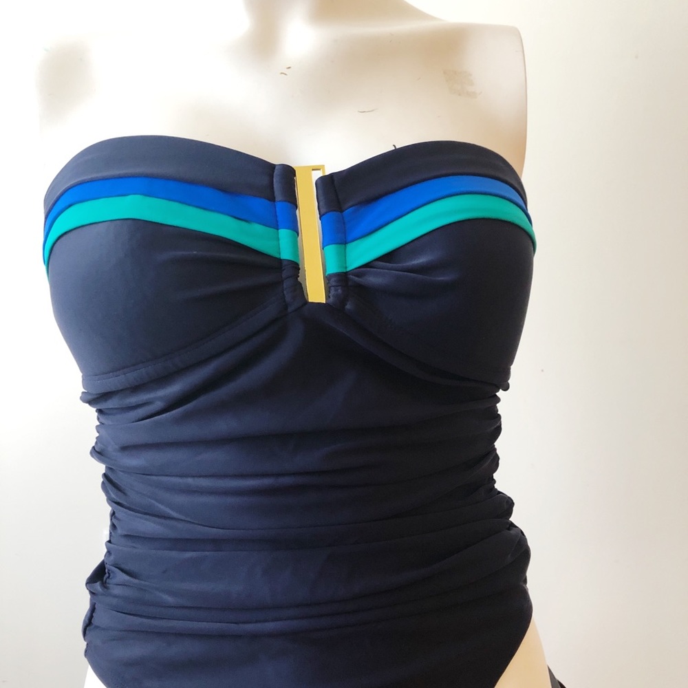 Retro Strapless Swimsuit Size 8 - Picture 4 of 6